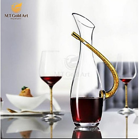 Bình chiết pha lê đúc vàng D03 MT Gold Art- Hàng chính hãng, trang trí nhà cửa, phòng làm việc, quà tặng sếp, đối tác, khách hàng, tân gia, khai trương