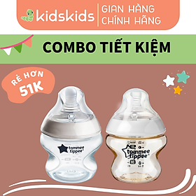 COMBO Bình sữa PPSU ty siêu mềm tự nhiên Tommee Tippee Closer to Nature 150ml & Bình sữa ty siêu mềm tự nhiên 150ml