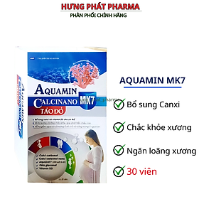 Viên uống canxi AQUAMIN CALCINANO MK7 -Lọ 30 viên