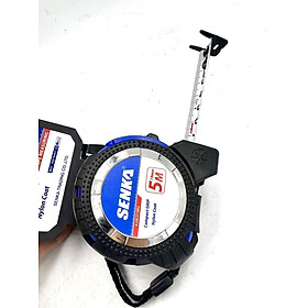 Mua SENKA 1 Thước 2in1 Nhựa Cao su Kiểu Nhật Cao cấp 5 mét và 8 mét 2 mặt in Số lớn trên và Lỗ ban Tự Khóa dưới