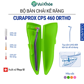 Bộ bàn chải kẽ răng cho răng niềng Curaprox CPS 460 Ortho Pocket Set | Chăm sóc răng niềng chuẩn Thụy Sĩ