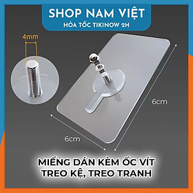 Mua Set 2 Miếng Dán Bulong Ốc Vít  Treo Kệ  Treo Tranh Không Khoan Tường