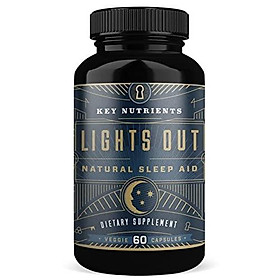 Natural Sleep Aid, Lights Out: Contains Melatonin, Valerian, Passion Flower, More. 60 Sleeping Pills, Veggie Capsules, Non-Habit Forming Sleep Supplement