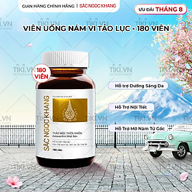 Viên uống đẹp da - chống lão hóa - nám sạm tàn nhan Sắc Ngọc Khang Vi Tảo Lục Hộp 180 Viên