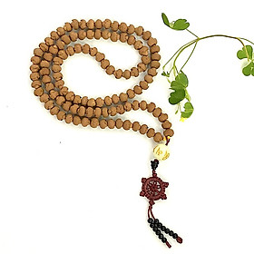 VÒNG CHUỖI 108 HẠT BỒ ĐỀ LIÊN HOA 8mm TỰ NHIÊN VÀ OM MANI PADME HUM TÂY TẠNG