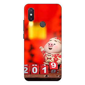 Ốp lưng điện thoại Xiaomi Mi 8 SE hình Heo Con Chúc Tết Mẫu 2 - Hàng chính hãng