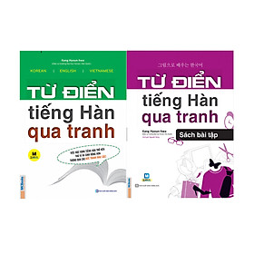 Trọn Bộ 2 Cuốn Từ Điển Tiếng Hàn Qua Tranh ( tặng kèm bookmark )