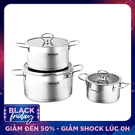 Bộ Nồi Inox 5 Đáy Sunhouse Mama SH784