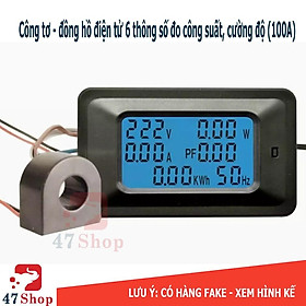 Mua Công tơ - đồng hồ điện tử 6 thông số đo công suất  cường độ (100A