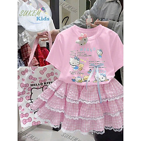 set đầm váy tiểu thư cho bé gái từ 10-40kg hàng thiết kế