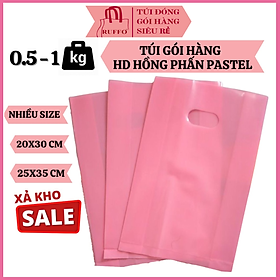 Mua 0 5kg - 1kg Túi Gói Hàng Hồng Phấn Pastel Nilong HD - Túi Ni Lông Ruffo Bóng Đẹp Dẻo Dai Bền