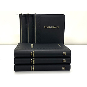 (Bìa ximili màu đen ép nhũ vàng, có dây kéo) KINH THÁNH – Bản truyền thống 1925 (khổ lớn 14,5 x 21 cm) – Bible Society Vietnam – Nhà Xuất Bản Tôn Giáo