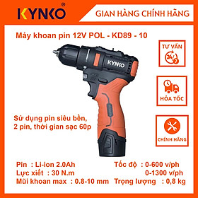 Máy khoan pin Kynko 12V POL-KD89-10 cầm tay giá tốt chính hãng Kynko POL-KD89-10 #6891