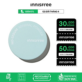 Phấn phủ kiềm dầu dạng bột innisfree No Sebum Mineral Powder 5g