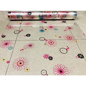 Mua Decal dán kính hoa cúc hồng - có sẵn keo - dán phòng khách - phòng ngủ - phòng bếp DK48