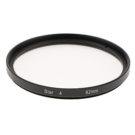 Optics 62mm 4 Point Star Special Effect Camera Cadorders Lens Filter Black