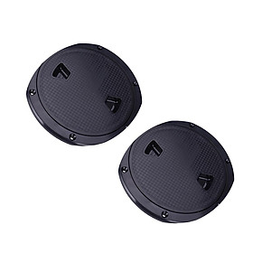 2x Marine  151mm/ 6inch Deck Plate - Black Inspection Plate For Boat RV