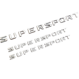  Bộ Decal tem chữ Super Sport dán đuôi xe và hông xe ô tô - được làm bằng nhựa ABS - Mã: LXSP