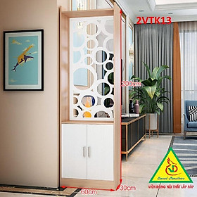 Mua Tủ kệ trang trí kiêm vách ngăn phòng khách   nhà bếp 2VTK13 - Nội thất lắp ráp Viendong Adv