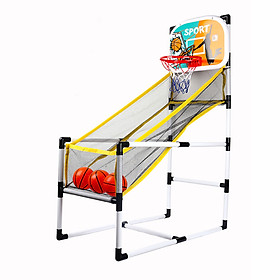 Basketball Arcade Game Indoor/Outdoor Basketball Machine Single Shot Foldable with 3 Basketballs for Children