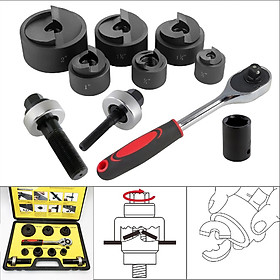 Mua Bộ kít đục  khoét tôn 10 chi tiết với 7 bộ đầu khoét từ 1/2 -2   tay siết lực tự động
