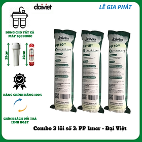 Mua COMBO 3 LÕI LỌC NƯỚC SỐ 3 PP 10  1 MICRO - HÀNG CHÍNH HÃNG
