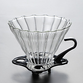 PHỄU LỌC CÀ PHÊ THUỶ TINH V60 DRIPPER – GLASS SIZE 4 LY- ĐEN -ĐỎ