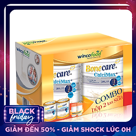 Combo 2 lon sữa bột Bonecare Calcimax+ 900g: dành cho người từ 18 tuổi trở lên bổ sung canxi phòng ngừa loãng xương, tim mạch và tiểu đường.