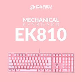 Bàn Phím Cơ Gaming Dareu EK810 Multi Led Pink - Hàng Chính Hãng - Red