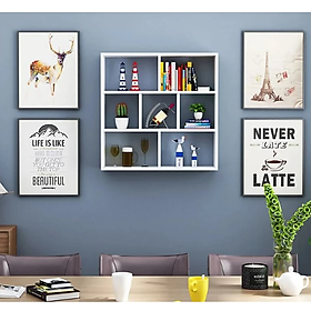 Mua Kệ Sách Treo Tường Tối Giản  Hiện Đại Tundo CTKT242 KT 80x80x20cm
