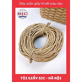 Mua Dây giấy xoắn đường kính 3.5mm màu nâu Decor họa tiết văn phòng phẩm trang trí bưu thiếp thủ công mỹ nghệ
