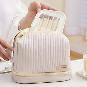 Waterproof Makeup Bag Case Zipper Closure Versatile Handbag for Travel Trip