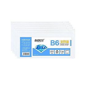 Set 6 túi zip trong Baoke khổ A4 / A5 / B6 - Túi miết trong chống nước 1288 / 1287 / 1286