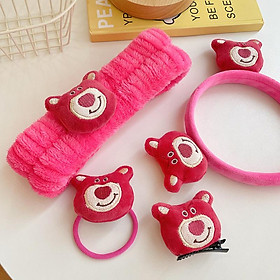 Cài tóc bờm tóc gấu hồng CHO BÉ GÁI  LOTSO -PHỤ KIỆN TÓC TRẺ EM GẤU DÂU LAZAKIDS