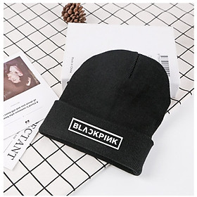 Mũ len BP Lisa Jisoo Jennie Róse nón đen