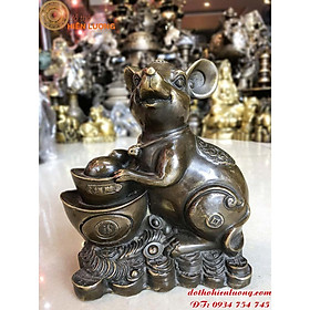 Mua Tượng Chuột Ôm Thỏi Vàng Giả Cổ