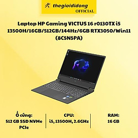 Mua Laptop HP Gaming VICTUS 16 r0130TX i5 13500H/16GB/512GB/144Hz/6GB RTX3050/Win11 (8C5N5PA) - Hàng Chính Hãng