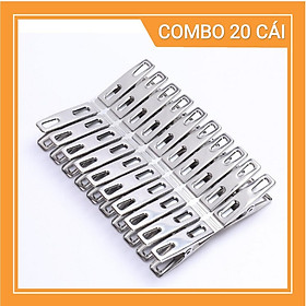 Mua Combo 20 kẹp quần áo inox cao cấp phơi quần áo  chăn mền