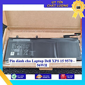 Pin dùng cho Laptop Dell XPS 15 9570 56WH - Hàng Nhập Khẩu New Seal