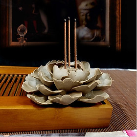 Bộ sưu tập hoa gốm đốt trầm nụ và trầm cây loại lớn