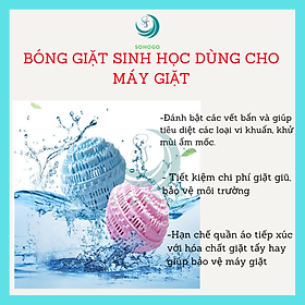 Mua  VIDEO -Bộ 2 Bóng giặt sinh học loại lớn 11cm – Bóng giặt quần áo chống nhăn  giúp khử vi khuẩn  mùi ẩm mốc- Màu ngẫu nhiên