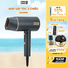 Máy sấy tóc Lebenlang LBH3088 (2100W) của Đức, kiểu gấp gọn, chống xơ rối tóc - hàng chính hãng