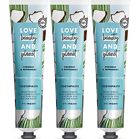 Combo 3 Kem Đánh Răng Love Beauty And Planet Trắng Sáng Rạng Ngời 96G x 3