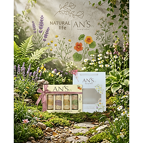 Hộp quà tặng combo 4 gel tắm AN'Sw tặng sinh nhật, 20/10, 20/11, Noel, Tết, Valentine, 8/3 (kèm túi giấy)