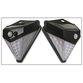 combo 2 đèn 36 led- đèn led năng lượng mặt trời- đèn led dính tường- đèn led dán tường- đèn chiếu sáng ngoài trời