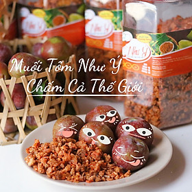 Muối tôm Như Ý thuợng hạng hủ 400gr. Loại hạt to, giòn rụm. Ăn là ghiền, ngon ngất ngay
