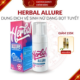 HERBAL ALLURE GIANG'S Dung Dịch Vệ Sinh Phụ Nữ Khử Mùi Công Nghệ Mới, Giúp Căn Bằng pH, Ngăn Ngừa Nấm Ngứa, Giúp Cô Bé Khỏe Sạch Và Thơm Chai 100ml