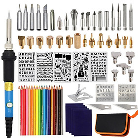 Mua Bộ mỏ hàn điện chuyên dụng vẽ tranh nghệ thuật  trang trí tác phẩm trên gỗ 71in1 cao cấp 933-71PC (Tặng 3 nút kẹp giữ dây điện- giao màu ngẫu nhiên)