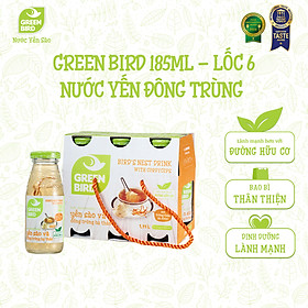 Nước Yến Đông Trùng Hạ Thảo Green Bird Tăng Cường Sức Khỏe Chai 185ml