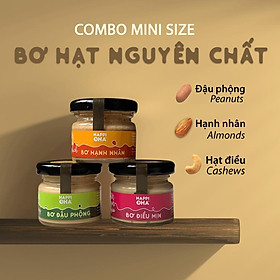 Combo Bơ đậu phộng 25g, Bơ điều mịn 25g